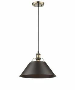 Best Pirce ๐ Golden Lighting Orwell Large Pendant - 14" - Closeout ๐ 19 Golden Lighting Orwell Large Pendant - 14