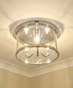 Golden Lighting Payton Flush Mount American Farmhouse