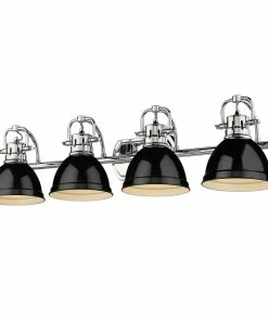 Golden Lighting Duncan 4 Light Bath Vanity American Farmhouse