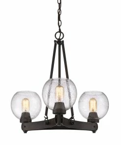 Golden Lighting Galveston 3 Light Chandelier American Farmhouse