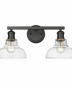 Golden Lighting American Farmhouse Carver 2 Light Bath Vanity
