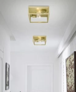 Golden Lighting Wesson Flush Mount American Farmhouse