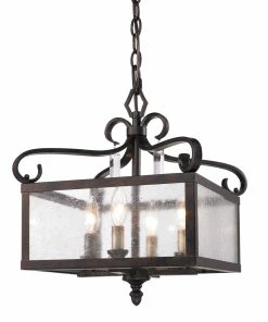 Golden Lighting Valencia Semi-Flush (Convertible) American Farmhouse