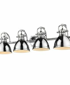 Golden Lighting Duncan 4 Light Bath Vanity American Farmhouse