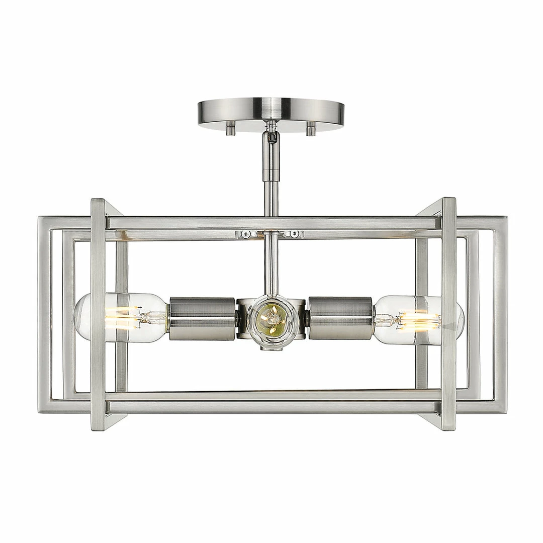 Promo ๐งจ Golden Lighting Tribeca Semi-Flush ๐ 3 Golden Lighting Tribeca Semi-Flush