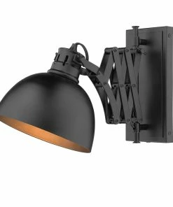 Golden Lighting American Farmhouse Hawthorn 1 Light Articulating Wall Sconce