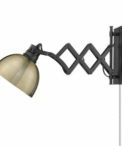 Golden Lighting American Farmhouse Hawthorn 1 Light Articulating Wall Sconce