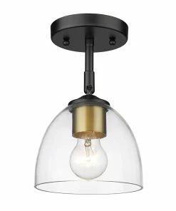Golden Lighting Roxie Semi-Flush American Farmhouse