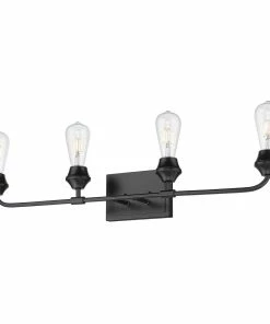 Golden Lighting Ormond 4 Light Bath Vanity American Farmhouse