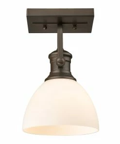 Golden Lighting Hines 1 Light Semi-Flush
