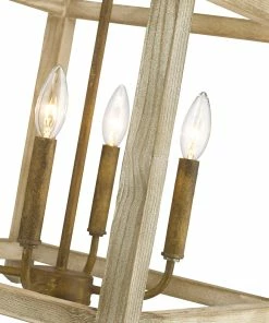 Golden Lighting American Farmhouse Orville 4 Light Pendant