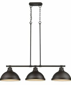 Golden Lighting Duncan 3 Light Linear Pendant