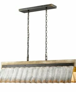 Golden Lighting American Farmhouse Waylon Linear Pendant