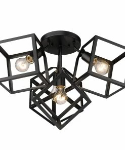 Golden Lighting Cassio 4 Light Semi-Flush