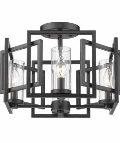 Golden Lighting Marco Flush Mount American Farmhouse