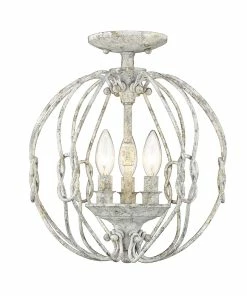 Golden Lighting Antoinette Semi-Flush American Farmhouse