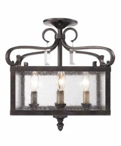 Golden Lighting Valencia Semi-Flush (Convertible) American Farmhouse