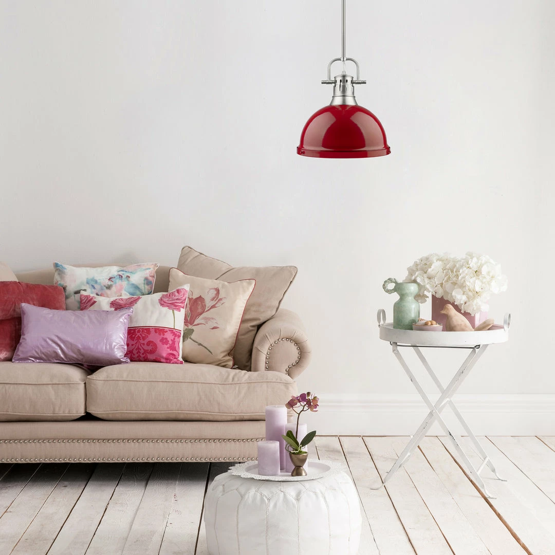 Hot Sale ๐คฉ Golden Lighting Duncan 1 Light Pendant With Rod American Farmhouse ๐ 17 Golden Lighting Duncan 1 Light Pendant With Rod American Farmhouse