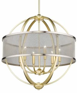 Best Pirce ๐งจ Golden Lighting American Farmhouse Colson 6 Light Chandelier โค๏ธ 45 Golden Lighting American Farmhouse Colson 6 Light Chandelier