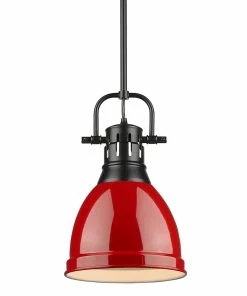 Golden Lighting American Farmhouse Duncan Small Pendant With Rod