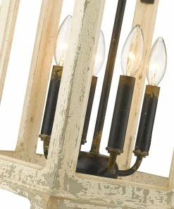 Cheap 🔥 Golden Lighting Octavia 4 Light Pendant American Farmhouse ❤️ 10 Golden Lighting Octavia 4 Light Pendant American Farmhouse
