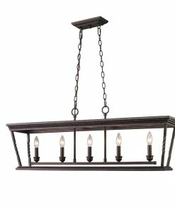 New ๐ Golden Lighting American Farmhouse Davenport 5 Light Linear Pendant ๐ 8 Golden Lighting American Farmhouse Davenport 5 Light Linear Pendant