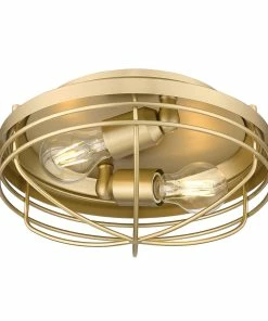 Outlet ๐ Golden Lighting Seaport Flush Mount American Farmhouse โ๏ธ 13 Golden Lighting Seaport Flush Mount American Farmhouse