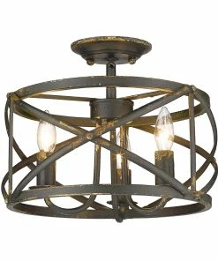 Golden Lighting American Farmhouse Alcott Semi-Flush