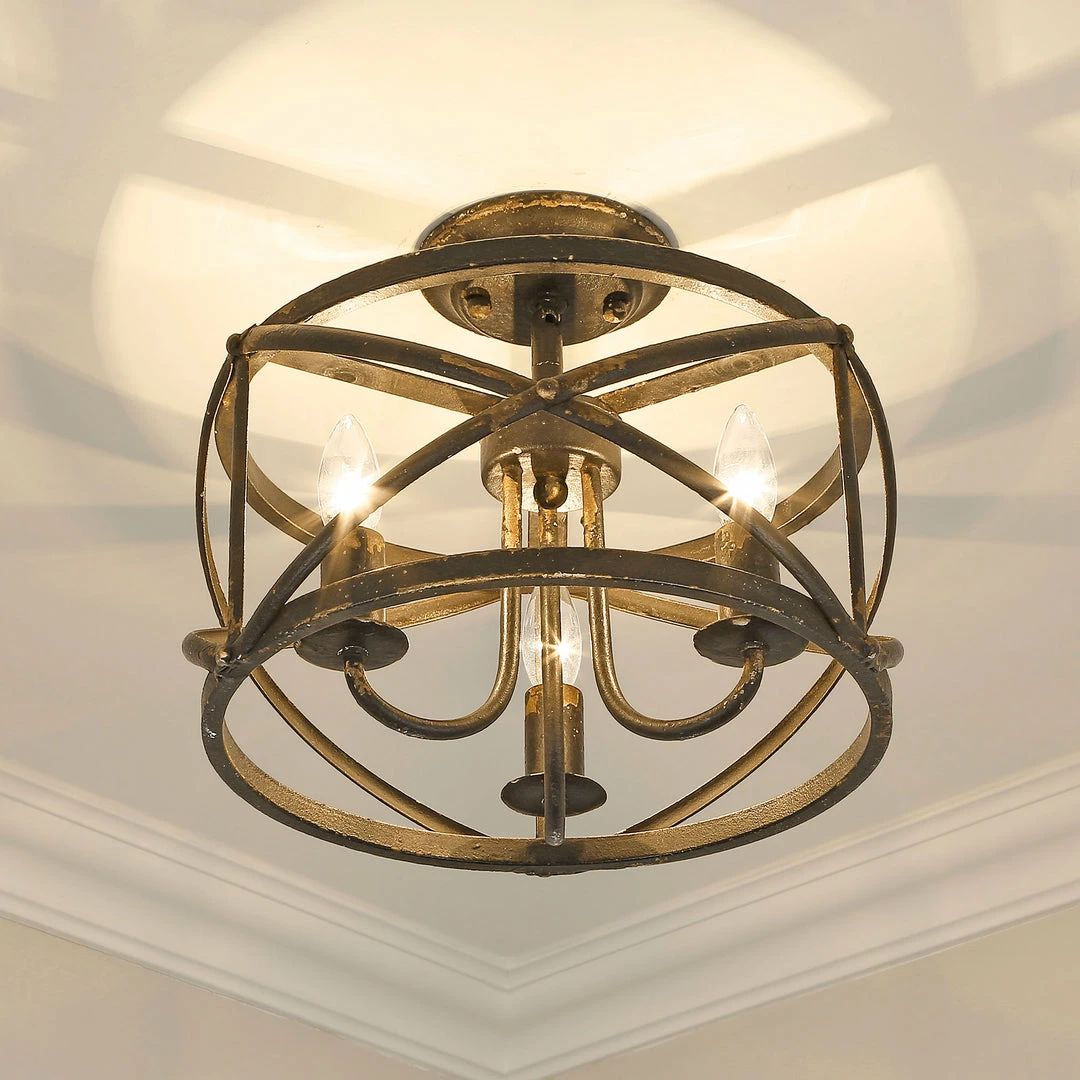 Best Pirce ๐ Golden Lighting American Farmhouse Alcott Semi-Flush ๐ 6 Golden Lighting American Farmhouse Alcott Semi-Flush