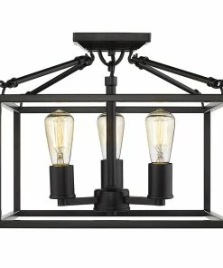 Golden Lighting American Farmhouse Wesson Semi-Flush