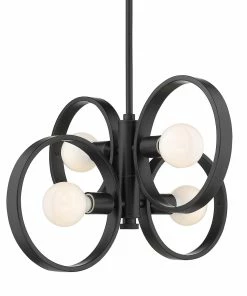 Golden Lighting American Farmhouse Sloane 4 Light Chandelier