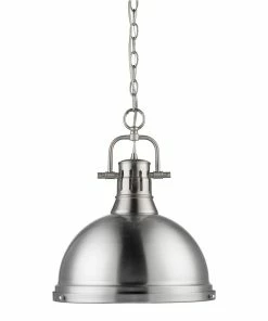 Golden Lighting American Farmhouse Duncan 1 Light Pendant With Chain