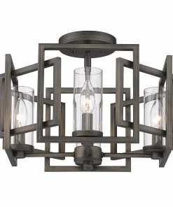 Golden Lighting Marco Flush Mount American Farmhouse