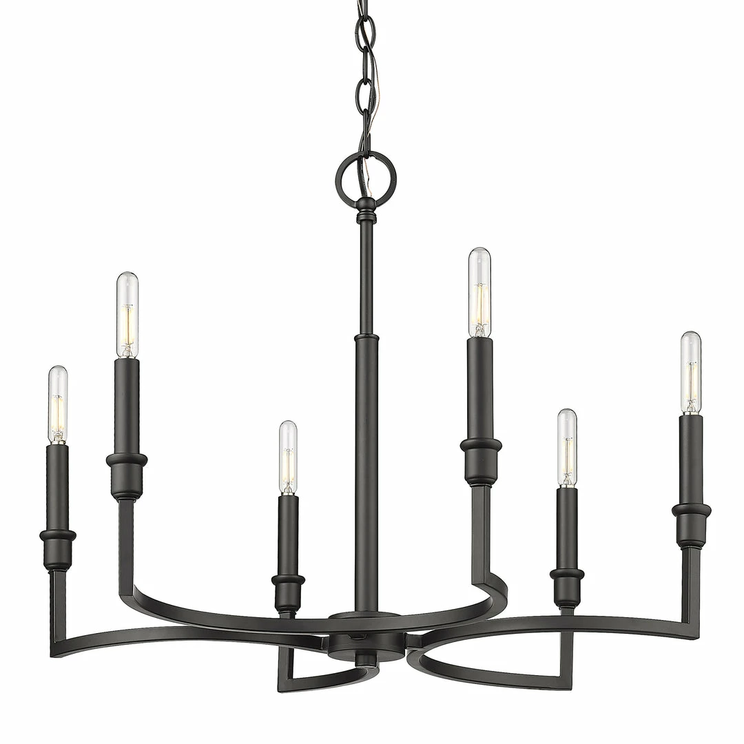 Outlet 🥰 Golden Lighting American Farmhouse Ellyn 6 Light Chandelier 🛒 3 Golden Lighting American Farmhouse Ellyn 6 Light Chandelier
