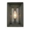 Golden Lighting Smyth 1 Light Wall Sconce (Gunmetal Bronze & Clear Glass) American Farmhouse