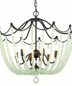 Brand new ๐ Golden Lighting Tiara 6 Light Pendant American Farmhouse ๐งจ 17 Golden Lighting Tiara 6 Light Pendant American Farmhouse