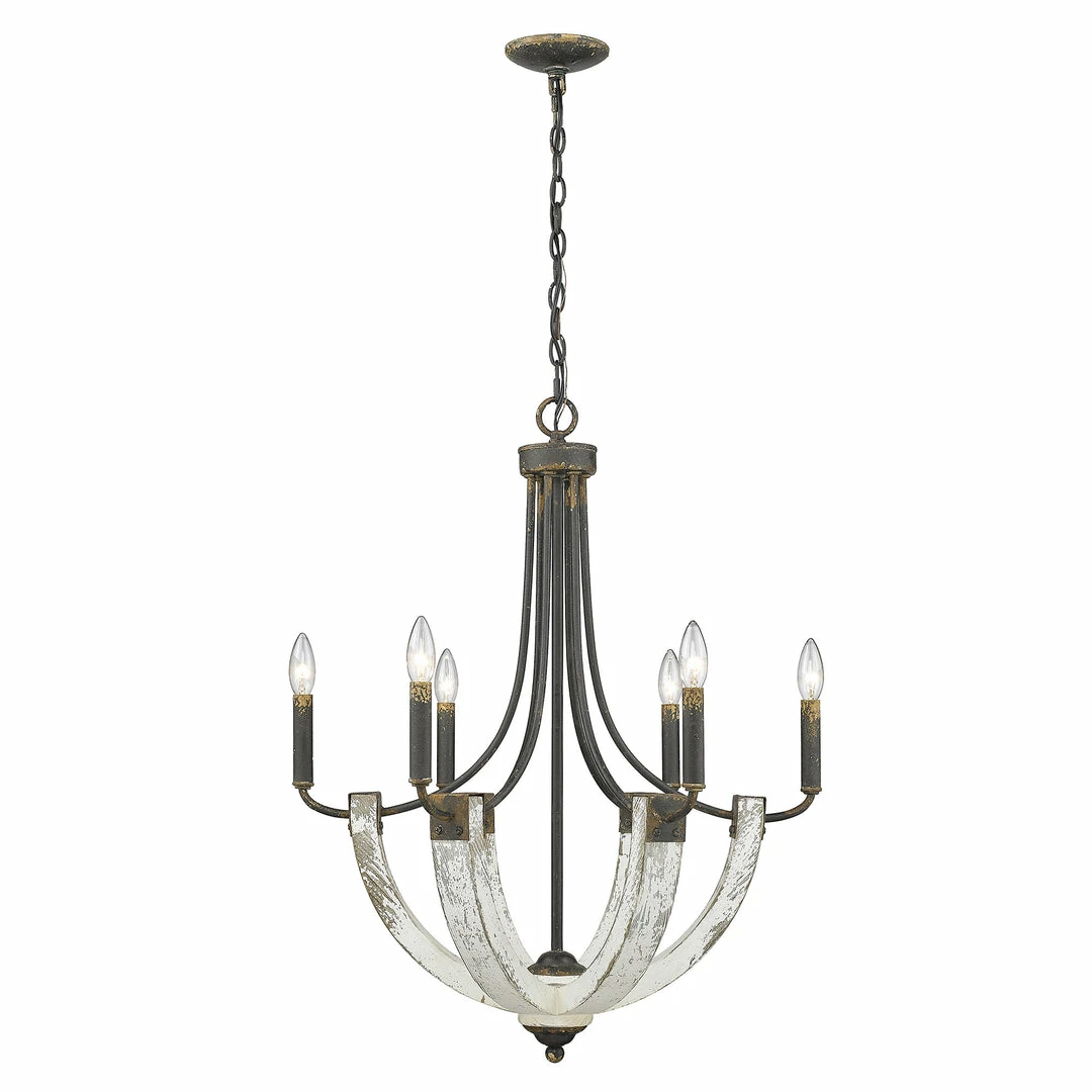 Top 10 ๐ Golden Lighting Elwood 6 Light Chandelier American Farmhouse โ๏ธ 4 Golden Lighting Elwood 6 Light Chandelier American Farmhouse