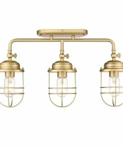 Golden Lighting Seaport 3 Light Bath Vanity American Farmhouse