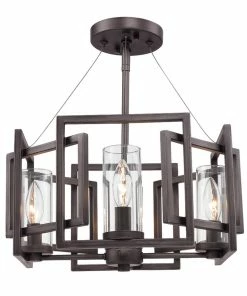 Golden Lighting American Farmhouse Marco 4 Light Pendant