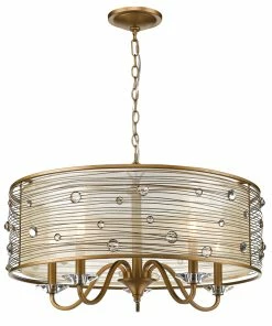 Golden Lighting American Farmhouse Joia 5 Light Chandelier