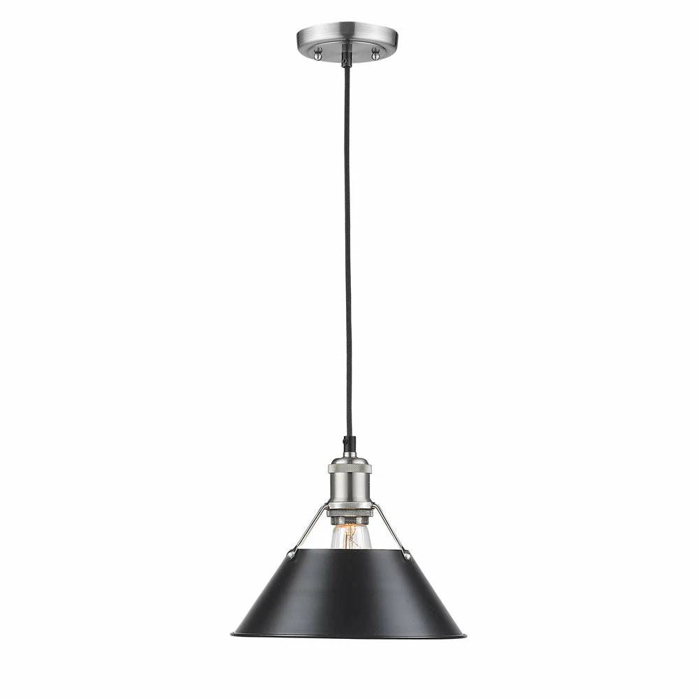 Budget ๐ฏ Golden Lighting Orwell Medium Pendant - 10" American Farmhouse ๐งจ 3 Golden Lighting Orwell Medium Pendant - 10" American Farmhouse