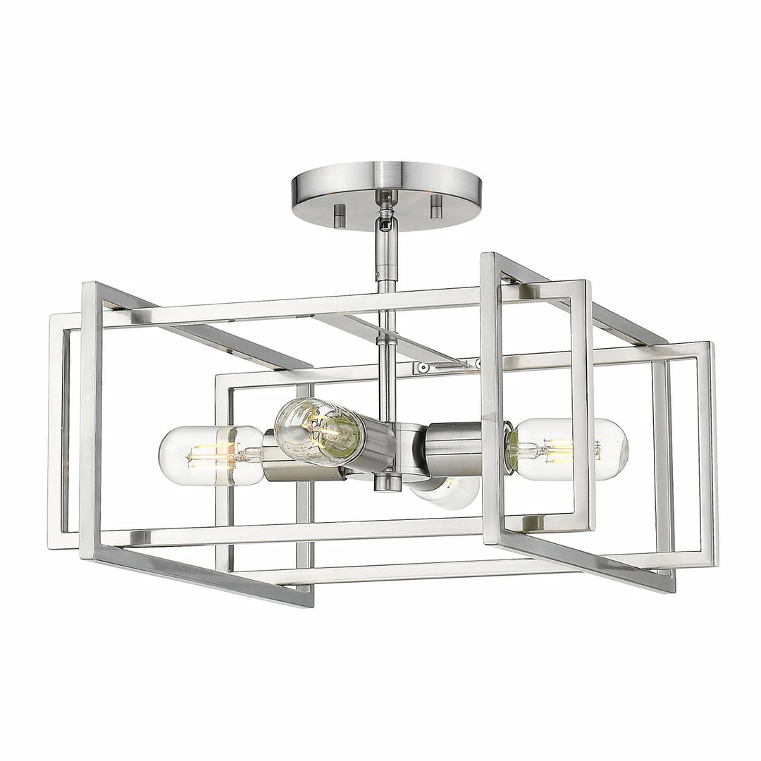 Promo ๐งจ Golden Lighting Tribeca Semi-Flush ๐ 4 Golden Lighting Tribeca Semi-Flush
