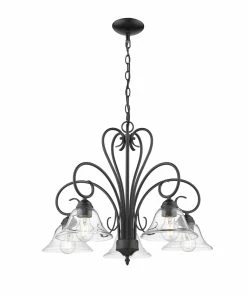 Golden Lighting American Farmhouse Homestead 5 Light Nook Chandelier