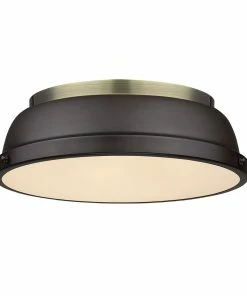 Top 10 💯 Golden Lighting Transitional Looks Duncan 14" Flush Mount 🥰 91 Golden Lighting Transitional Looks Duncan 14