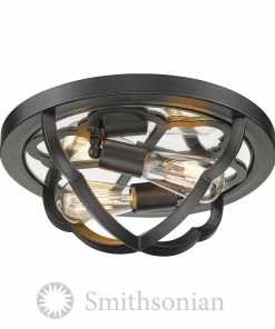 Golden Lighting Saxon 2 Light Flush Mount