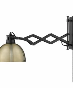 Golden Lighting American Farmhouse Hawthorn 1 Light Articulating Wall Sconce