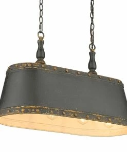 Golden Lighting Hemlock Linear Pendant American Farmhouse