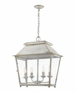 Golden Lighting Abingdon 4 Light Pendant Lantern American Farmhouse