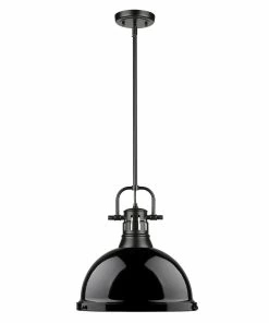 Hot Sale ๐คฉ Golden Lighting Duncan 1 Light Pendant With Rod American Farmhouse ๐ 65 Golden Lighting Duncan 1 Light Pendant With Rod American Farmhouse