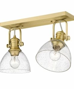 Golden Lighting Hines 2 Light Semi-Flush American Farmhouse
